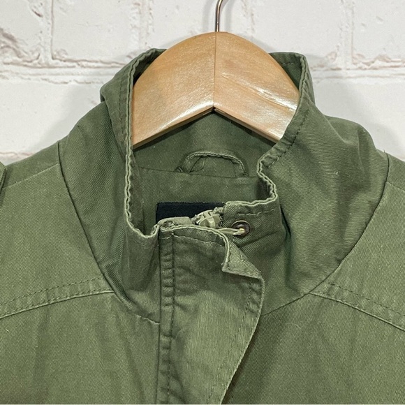 Vintage IB Diffusion Jacket Womens Medium Aztec Green Military Quilted Lined - Picture 2 of 13